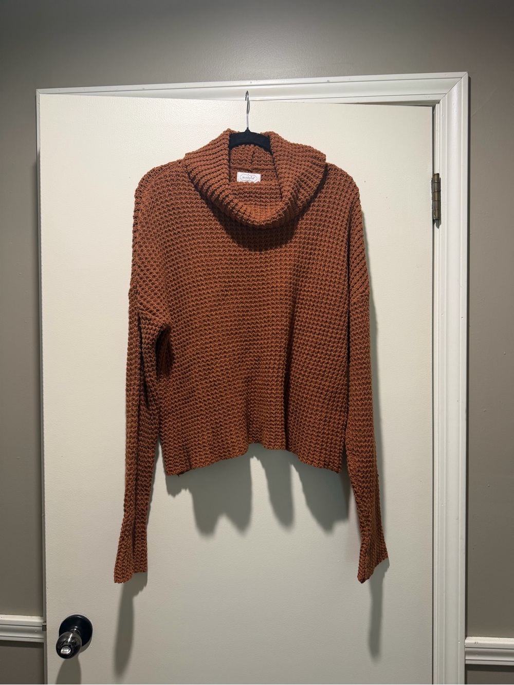 Mud Pie Chunky Cowl Sweater - Rust